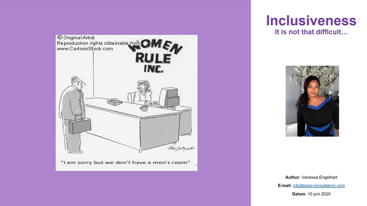 Inclusivity, it is not that difficult…